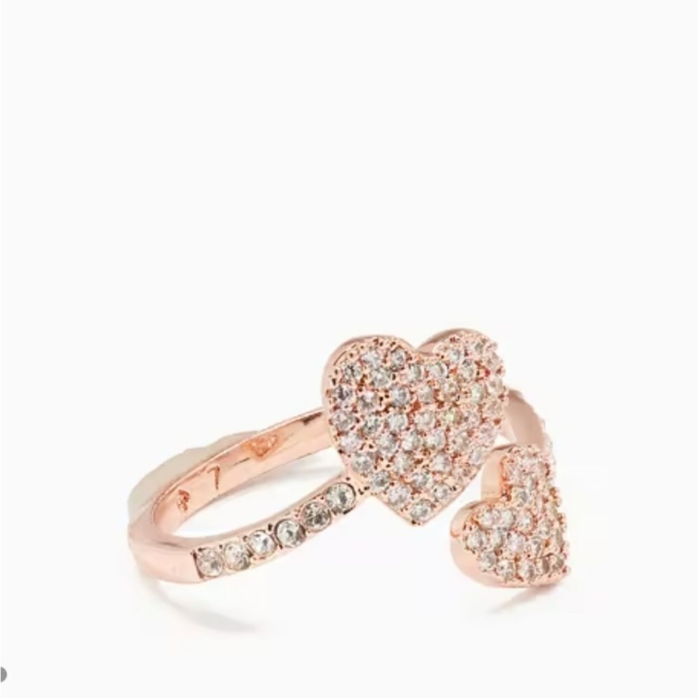 Yours Truly Pave Heart Ring rose gold
